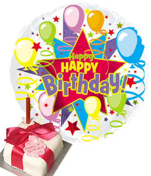 Bunches.co.uk Birthday Cake Balloon Gift BHBG