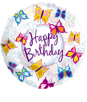 Butterfly Birthday Balloon BFLY