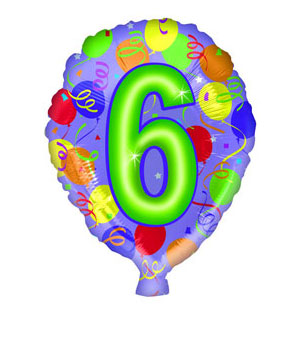 Number 6 Balloon