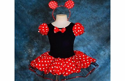 Disney Minnie Mouse Girl Birthday Pary Costume Ballet Tutu Fancy Dress 2-4