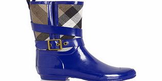 Burberry Blue checked boots