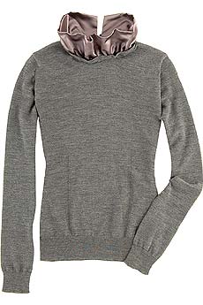 Burberry Prorsum Ruffle collar wool sweater