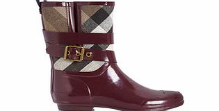 Burberry Purple checked boots