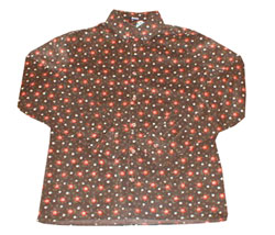 Burro Flower print cord shirt