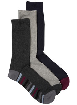 Burton 3 Pack Sole Stripe Socks