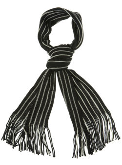 Burton Black And Grey Stripe Scarf