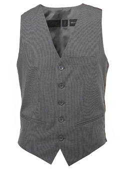 Black Label Grey Luxury Cotton Waistcoat