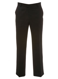 Burton Black Plain Regular Smart Trousers