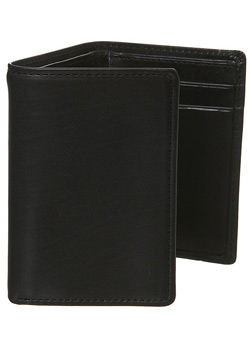 Black Trifold Leather Wallet