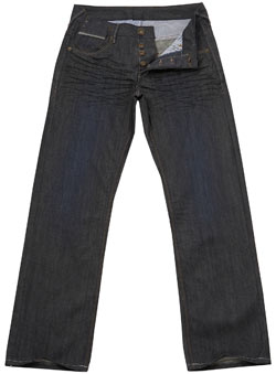 Burton Blue Dark Coated Bootcut Jeans
