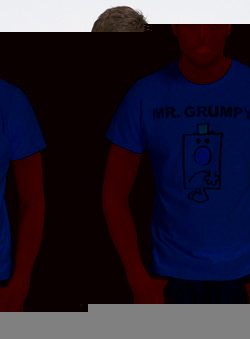 Blue Mr. Grumpy Retro T-Shirt