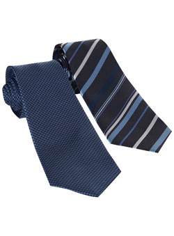 Burton Blue Stripe Tie Twinpack