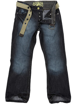 Burton Boi Deep Blue Bootcut Denim Jeans