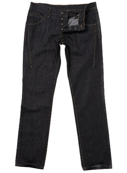 Dark Wash Tapered Slim Denim Jeans