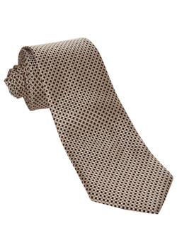 Burton Gold And Brown Textured Tie