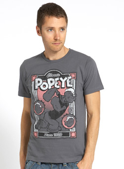 Grey Popeye Retro Limited Edition T-Shirt