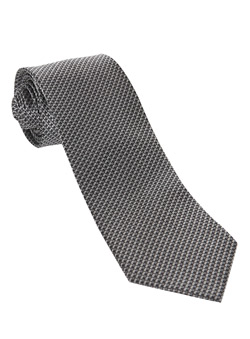 Grey Textured Silk Tie