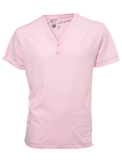 Henley Pink T-Shirt