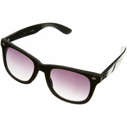 Large Black Wayfarer Style Sunglasses