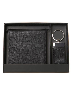 Burton Leather Wallet and Keyring Box Set