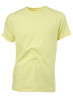 Light Yellow Crew Plain T-Shirt