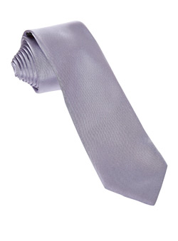 Burton Lilac Plain Slim Silk Tie