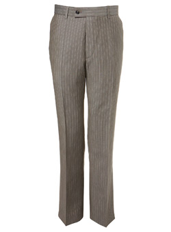 Natural Linen Stripe Suit Trousers