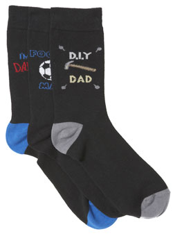 Pack of 3 andquot;Iand#39;m The Daddyandquot; Socks