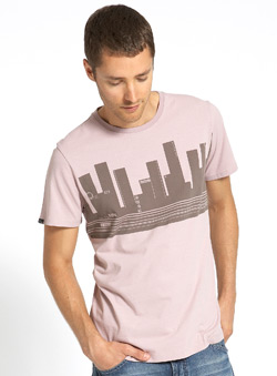Burton Pink City Skyline Printed T-Shirt
