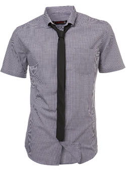 Burton Purple Gingham Shirt and Tie
