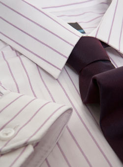 Purple Stripe Tailored Fit Shirt