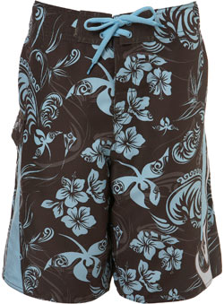Burton Quiksilver Brown/Blue Floral Boardshorts