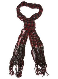 Burton Red/Black/White Check Crinkle