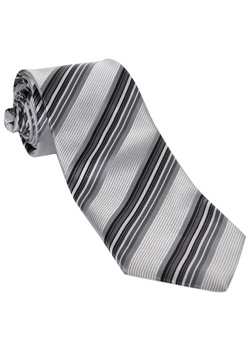 Burton Silver Striped Tie