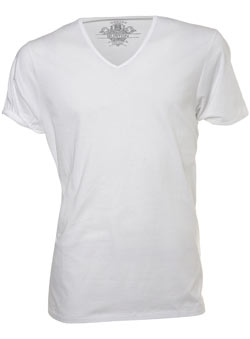 Burton White Deep V-Neck T-Shirt