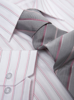 Burton White Pink Smart Shirt And Tie Set