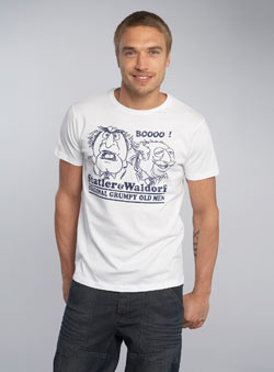 White `tatler and Waldorf`Printed T-Shirt