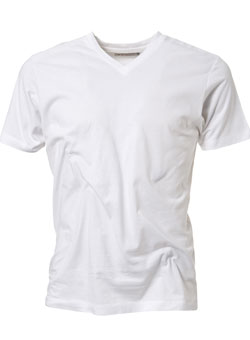 Burton White V-Neck Plain T-Shirt