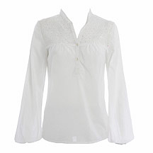 Butterfly by Matthew Williamson White smocked tunic