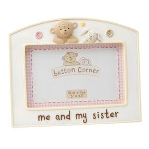 Button Corner Me and My Sister Photo Frame