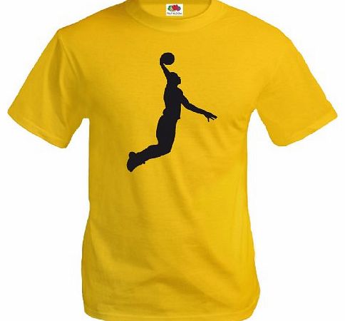 buXsbaum T-Shirt Basketball Dunker-S-Black-Neongreen