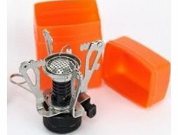Outdoor Picnic Gas Burner Portable Camping Mini Steel Stove Case Silver By BuyinCoins