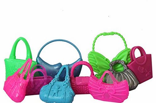 Cute Mix 10pcs Different Barbie Handbag Shoulderbag For Barbie Doll Accessory