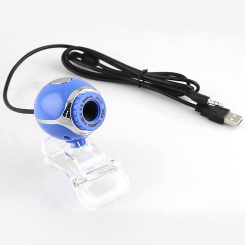 buytra USB Webcam Camera Web Cam With Mic for Desktop PC Laptop Computer Blue