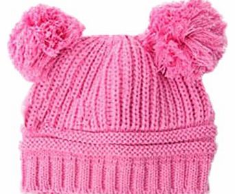buytra Winter warm earmuffs Baby Love Dual Ball Girls/Boys Wool knit sweater Cap Hat