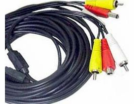 30M 30 Meters RCA Video/Audio CCTV Extension Cable for Home & Office Security camera
