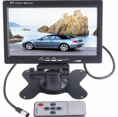7 inch TFT Color LCD Car Rear View Camera Monitor Support Rotating the Screen and 2 AV Input