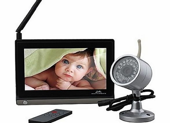 Baby Monitor ``Monitor Buddy`` - Wireless, 7 Inch Widescreen LCD, Wireless Night Vision Camera + Remote Control