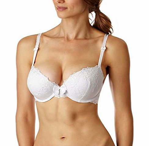 By Caprice Precious Cappy Underwired Moulded Push Up Gel Bra (38C, White)