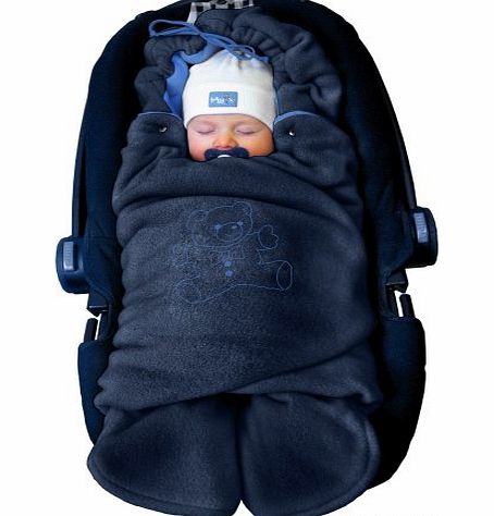 ByBoom ByBUM - Swaddling Wrap, Car Seat and Pram Blanket for Winter, Universal for infant and child car seats eg; Maxi-Cosi, Roemer, for a pushchair/stroller, buggy or baby bed; THE ORIGINAL WITH THE BEAR